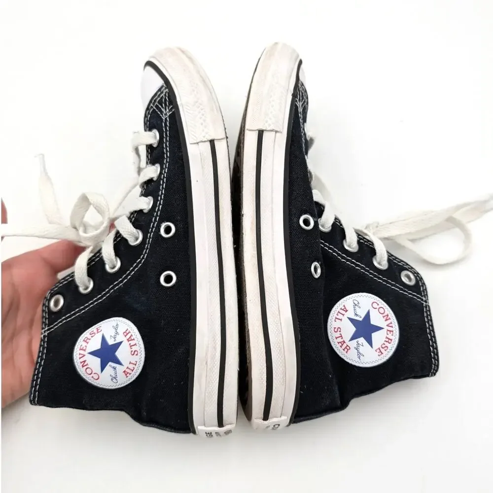 Converse Chuck Taylor All Star High-Top Sneaker Shoes Youth Black Sz US2 EU33.5